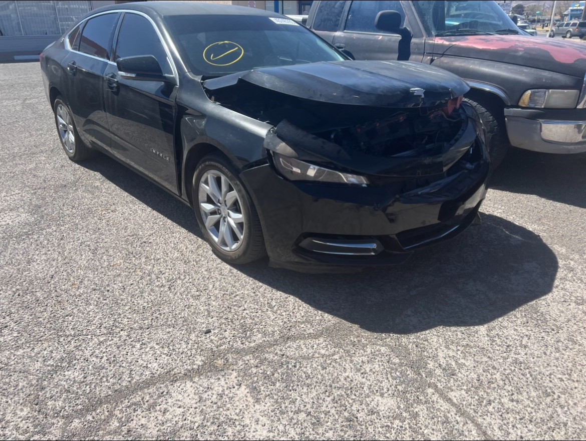 Collision damage before body and paint repair