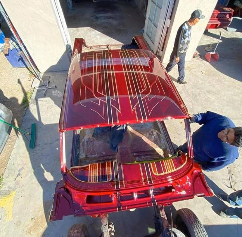 Custom Impala candy paintjob with design patterns