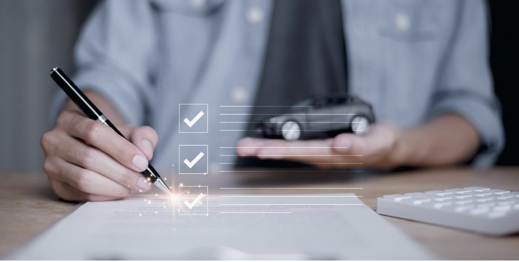 Insurance documents used during hail and wind damage repair planning